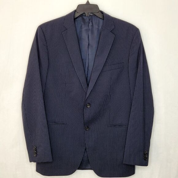 Hugo Boss Super 120 Pinstripe Two Button Virgin Wool Blazer Size 40R
